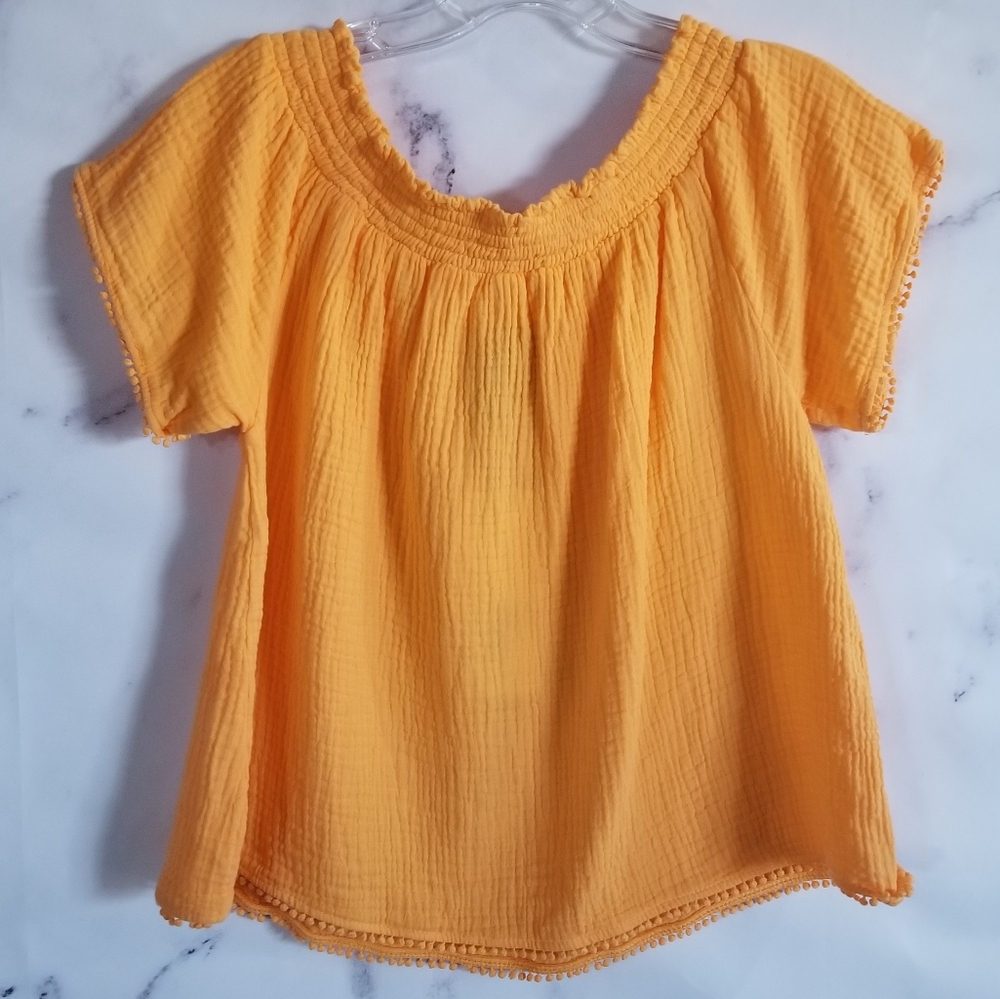 Bobi Los Angeles Smocked Neckline Top